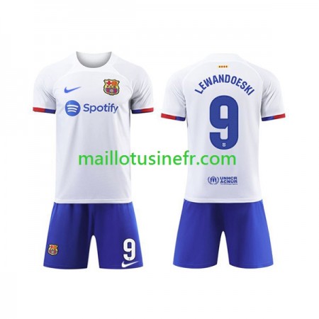 Maillot de Foot FC Barcelone LEWANDOWSKI 9 Extérieur 2023-24 - Enfant